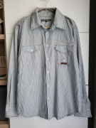 House Industries koszula męska L – paski, pagony, casual utility