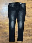 Spodnie jeansowe skinny stretch czarne szare jeansy Denim Co W32 L34 M