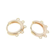 Baza do Kolczyków, kolor złota 24k, 1,4 x 1,5 cm., 1 para (2 szt).