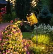 Lampa ogrodowa solarna LED Konewka XXL z czujnik zmierzchu z METALU