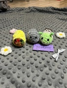 zestaw 3 chomików pluszaków (kebab, shrek i zwykły szary chomik z tiktoka)