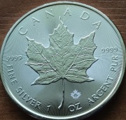 Kanada, 5 dolarów, Liść Klonowy, 2020, Ag 999, 1 uncja srebra (31,1g)