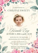 Zaproszenia na Chrzest ze Zdjęciem Dziecka | A5 14x21 | Personalizowane 