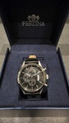 zegarek męski Festina F20271/6 Idealny stan skórzany pasek chronograf