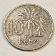 566. Moneta Nigeria 10 kobo 1973 rok