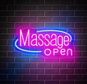 NEON LED MASSAGE OPEN szyld masaż masażysta salon masażu 