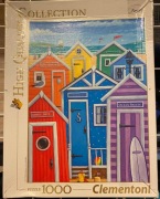 Puzzle 1000 kolorowe domki plażowe Clementoni