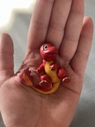 Vintage sprzed 25 lat - figurka kauczukowa Charmander Pokemon