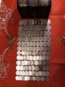 Kuferek 120 szt.monet w tym połowa srebrne, zestaw !