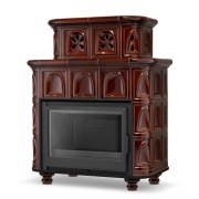 Piec kaflowy z żeliwnym wkładem SALZBURG butelkowy