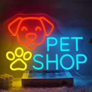 NEON PET SHOP DO SKLEPU ZOOLOGICZNEGO SZYLD LED USB  