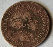 PRUSY 1 SREBRNY GROSZ z 1825 ROKU - ŁADNA - MENNICA BERLIN