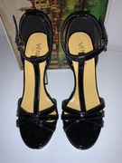 VENEZIA sandałki szpilki skórzane lakierki 36