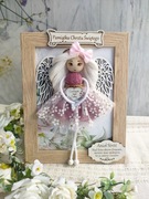 Pamiątka Chrztu Świętego Anioł Stróż w ramce 