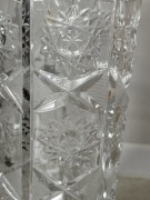 Wazon kryształowy PRL 20 cm ciężki szlifowany