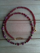 Naszyjnik turmalin z agatem