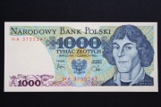 Banknot 1000 złotych 1982 seria HA stan UNC 