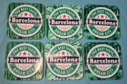 Zestaw 6 podkładek pod piwo Barcelona Dream City styl Heineken