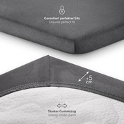 Prześcieradło z gumką szare 2szt 100x100 cm bawełna 100%