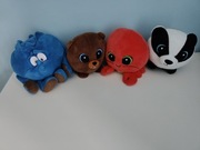 Maskotki pluszaki przytulanki z biedronki 4 sztuki 