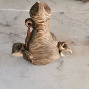 Dzbanek Karafka ceramiczna - brązowa PRL vintage Herb Gdańsk