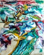 Obraz olejny na płótnie 40 50 abstrakcja 