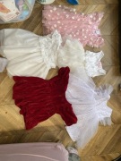 Zestaw 5 stylowych sukienek wizytowych | Tiul, Koronka, Welur r: 74 - 80