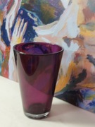 Wazon szklany fioletowy