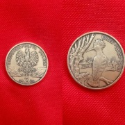 moneta okolicznościowa 2 złote - "Zwierzęta świata - Dudek" , 2000 r.