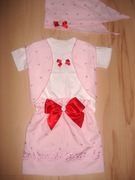 komplet - spódniczka, bluzeczka, kamizelka dz86 cm