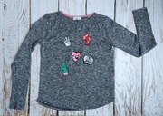 164 H&M Sweterkowa bluzka z naszywkami