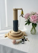 Nowy drapak dla kota do złożenia drewniany 5w1 sizalowy