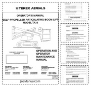 TEREX TA33 Podnośnik Instrukcja Obsługi Operatora Operation Manual 