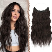 Treski doczepy włosy syntetyczne ciemnobrązowe 40cm