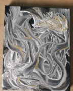 Obraz malowany "monochrome flower" 