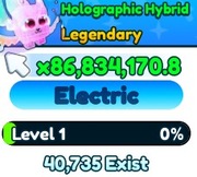 Tap Simulator Roblox RB Ele Holographic Hybrid z randomowym enchantem OPIS