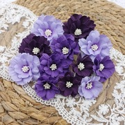 Kwiaty z tkaniny ręcznie robione A19