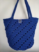 Torba ażurowa koszyk na szydełku handemade 