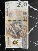 200 zł seria AB8485788 z 30 marca 2015 roku 