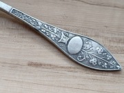 OZDOBNA CYNOWA ŁYŻKA OBIADOWA SECESJA