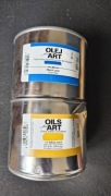 Farby olejne, nieużywane, ugier żółty, błękit cyjan 500ml