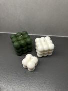 Zestaw 3 świeczek Bubble mini bubble świeca