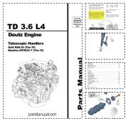 Deutz TD 3.6 L4 Gehl RS6-34 Manitou MT6034 T Parts Catalog  Katalog części