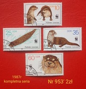 Znaczki fauna:953: zwierzęta, ssaki- DDR/NRD 1987r 