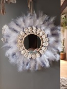 Dekoracja ścienna, lustro, średnica 43 cm.