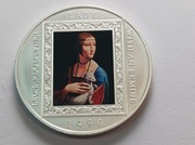 one dollar Dama z łasiczką/ gronostajem, Leonardo Da Vinci, Tokelau 2015