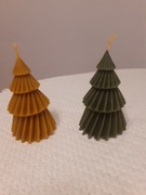 2 sztuki świece woskowe choinka