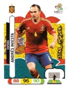 PANINI EURO 2012 INIESTA STAR PLAYER HISZPANIA
