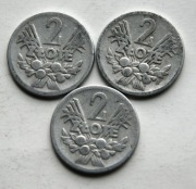 2 zł 1958  Jagody Kłosy zestaw 3 sztuki  Wyprzedaż 