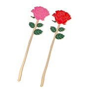 Zakładka do książki metalowa RÓŻA czerwona elegancka metal